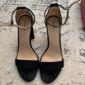 Merona Black Strap Heels